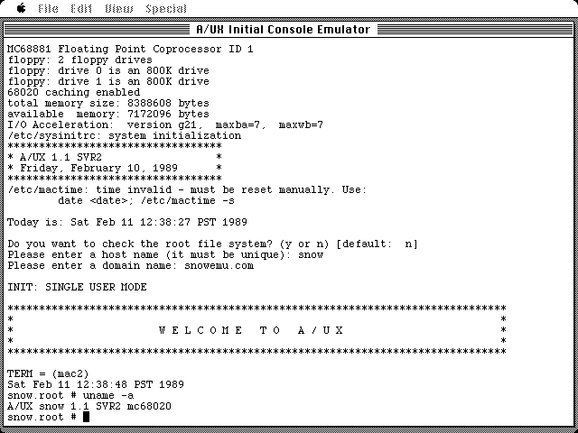 Initial boot