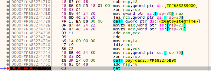 Index determining function